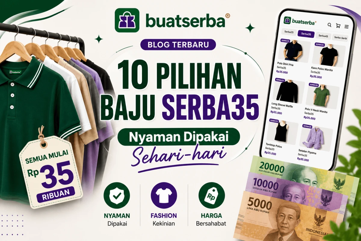 10 Pilihan Baju Serba35 yang Nyaman untuk Dipakai Sehari-hari