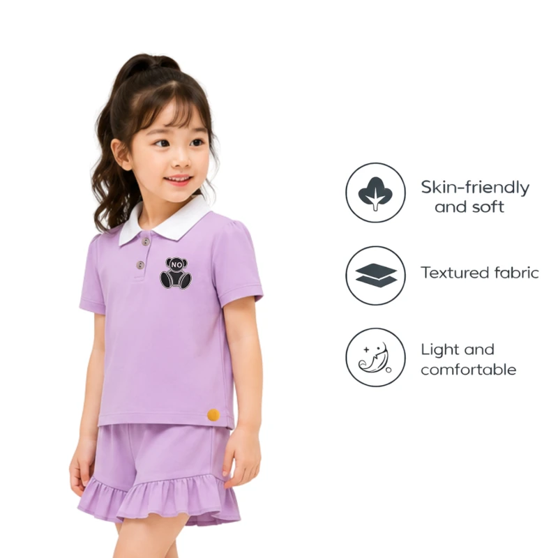 Setelan Anak Perempuan Lilac No 3005