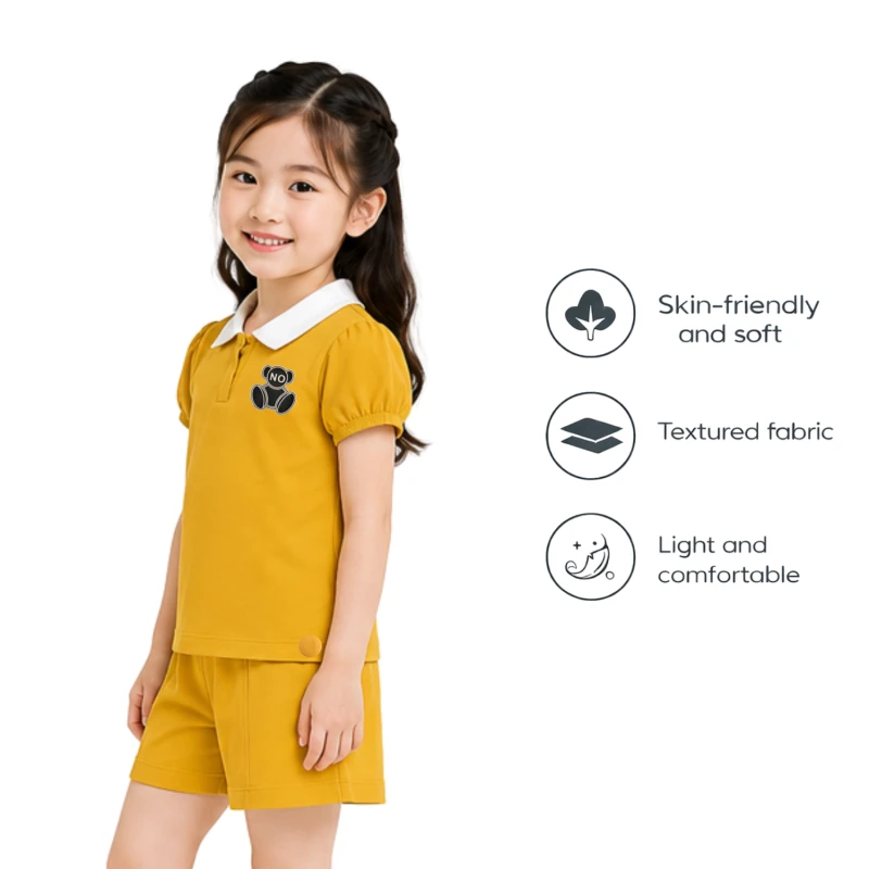 Setelan Anak Perempuan Yellow No Bear 3004