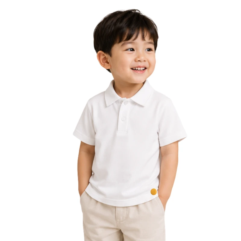 Polo Kids White Casual Look 3002