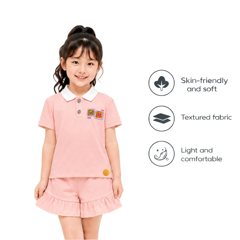 Setelan Anak Perempuan Peach 3005