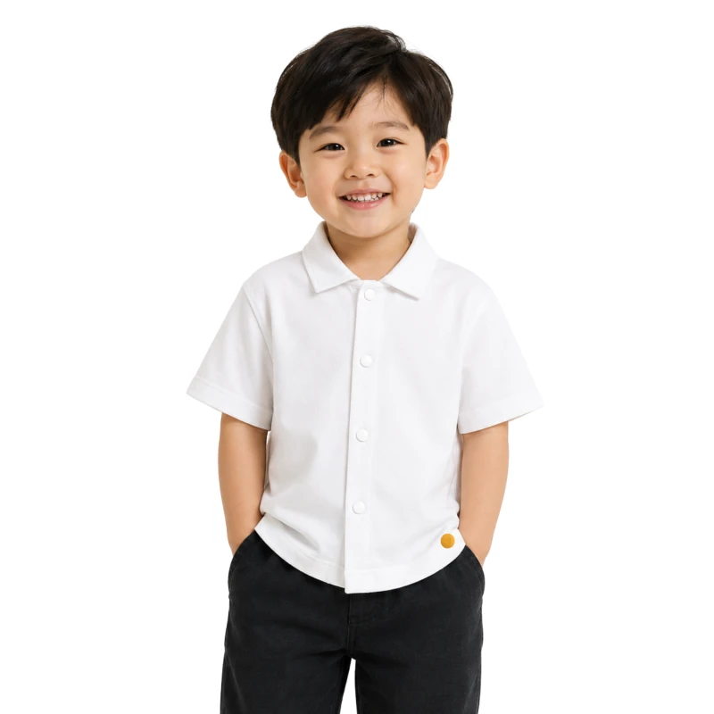 Polo Kids White Casual Look