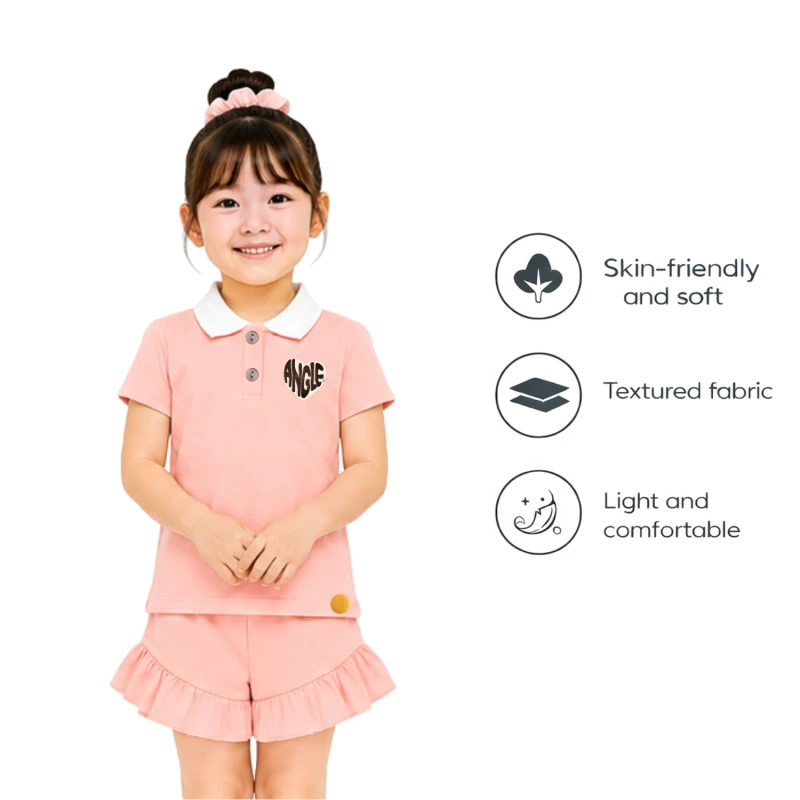 Setelan Anak Perempuan Peach Angle 3005