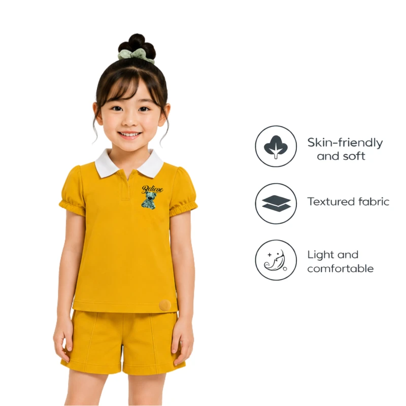 Setelan Anak Perempuan Yellow Believe 3004