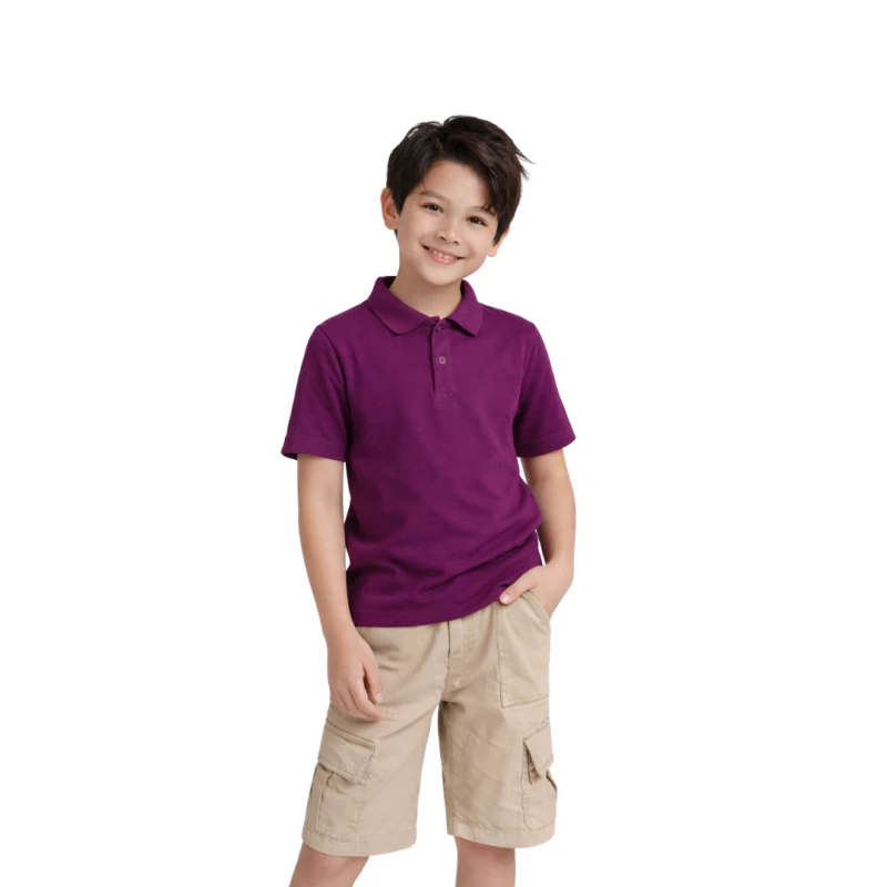 Polo Shirt ungu Casual Look