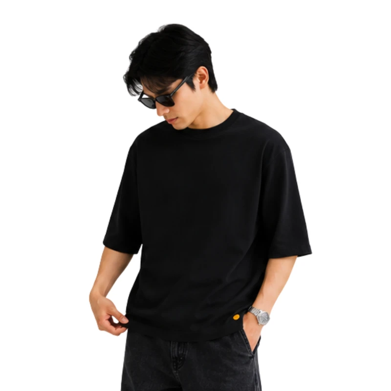 Oversized T-Shirt Black Polycot Premium 9007