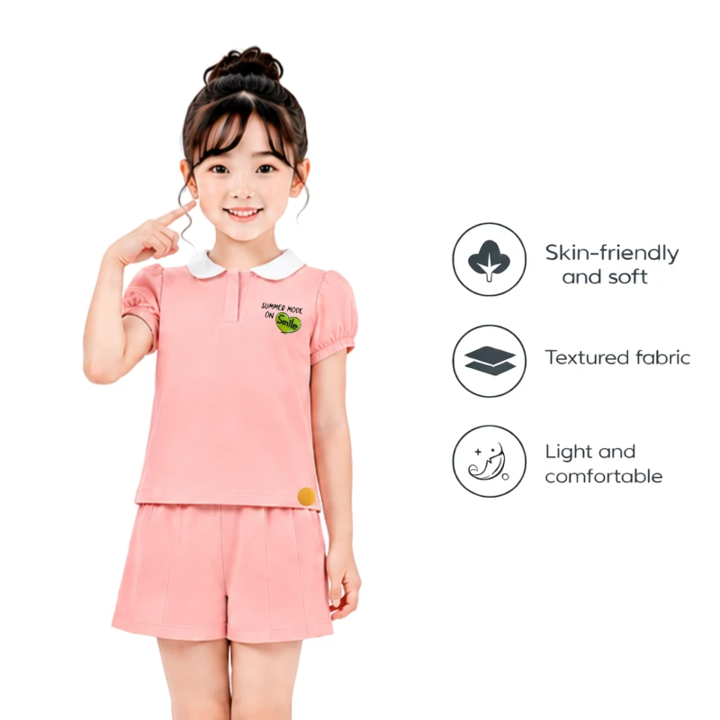 Setelan Anak Perempuan Peach Summer Mode 3004
