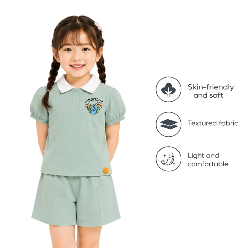Setelan Anak Perempuan Sage Earth Day 3004