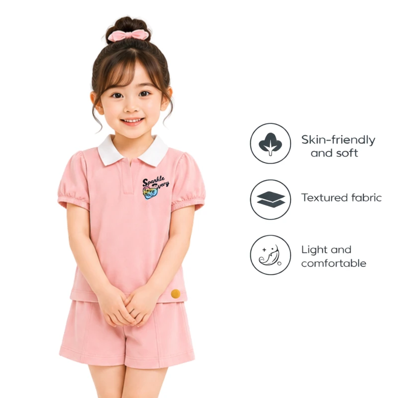 Setelan Anak Perempuan Peach Sparkle 3004
