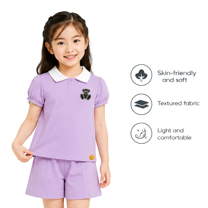 Setelan Anak Perempuan Lilac No Bear 3004