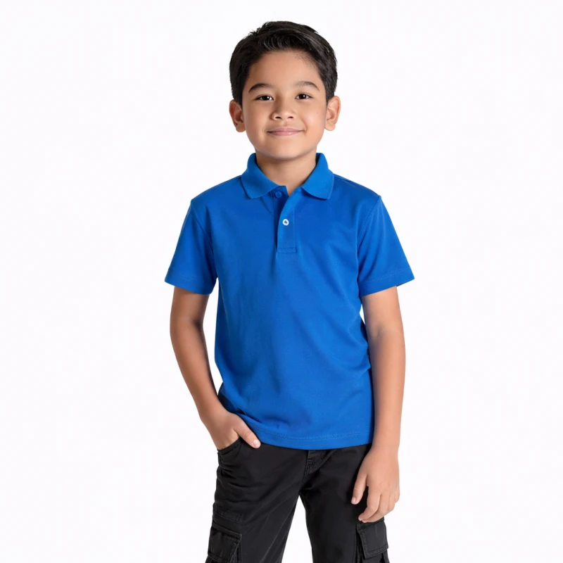 Polo Shirt Biru Tua Casual Look