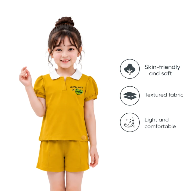 Setelan Anak Perempuan Yellow Summer Mode 3004