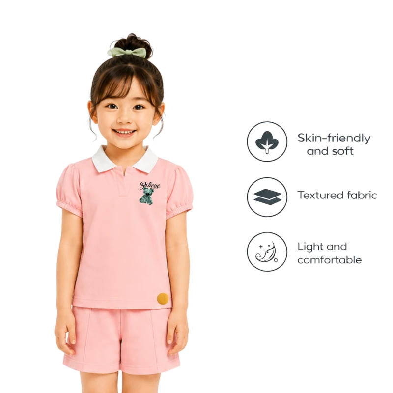 Setelan Anak Perempuan Peach Believe 3004