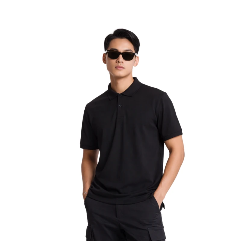 Polo Shirt Black Casual Look
