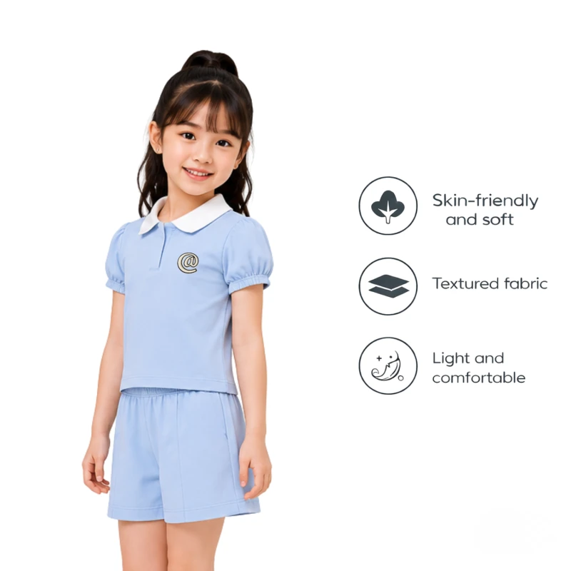 Setelan Anak Perempuan Biru @ 3004