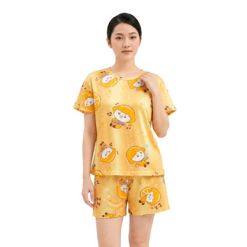 Setelan Piyama Homewear Big Size Motif King One Yellow Premium