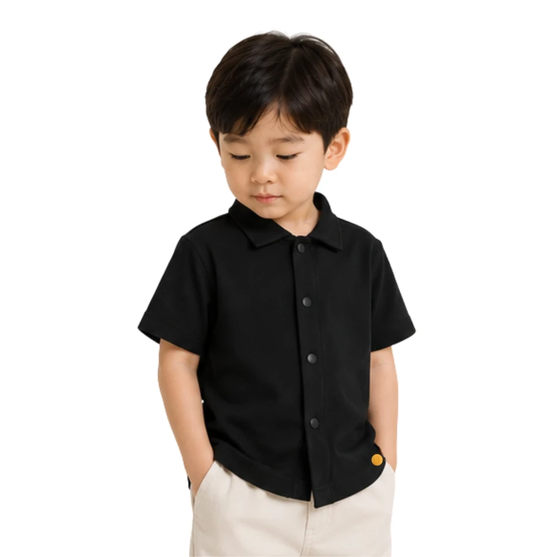 Polo Kids Black Casual Look