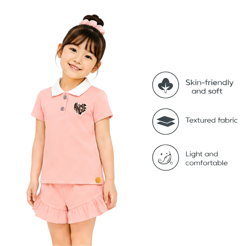 Setelan Anak Perempuan Peach Angle 3005