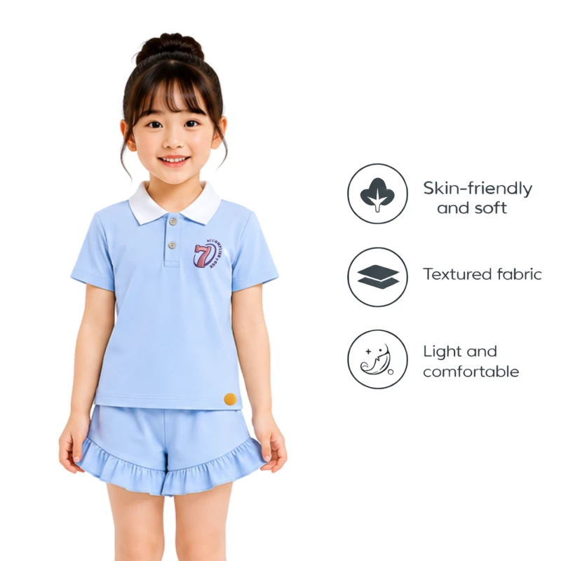 Setelan Anak Perempuan Biru Muda Complish You 3005