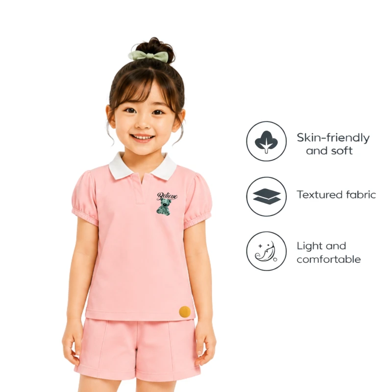 Setelan Anak Perempuan Peach Believe 3004