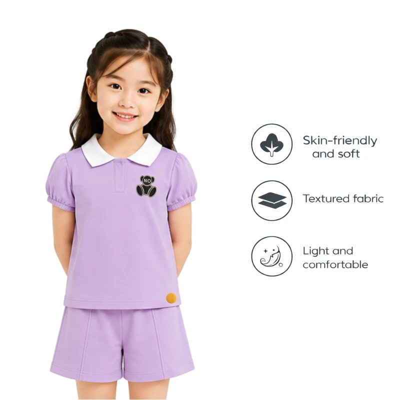 Setelan Anak Perempuan Lilac No Bear 3004