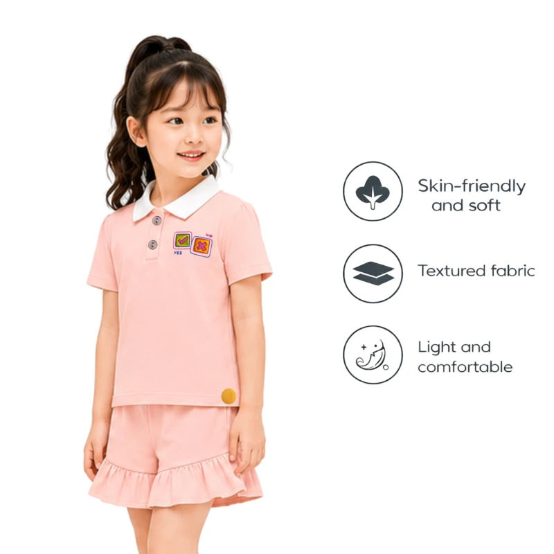Setelan Anak Perempuan Peach 3005