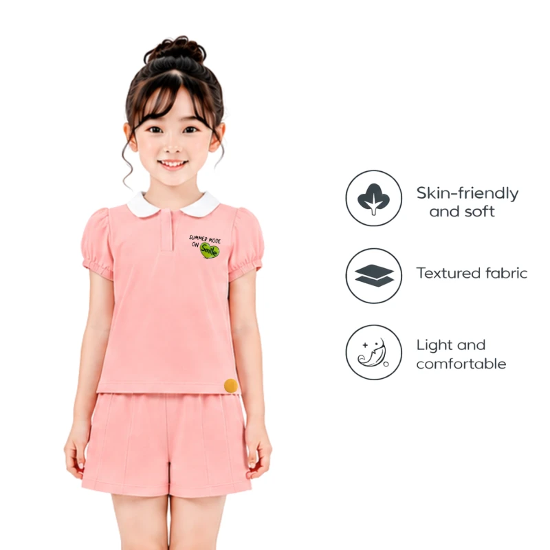 Setelan Anak Perempuan Peach Summer Mode 3004