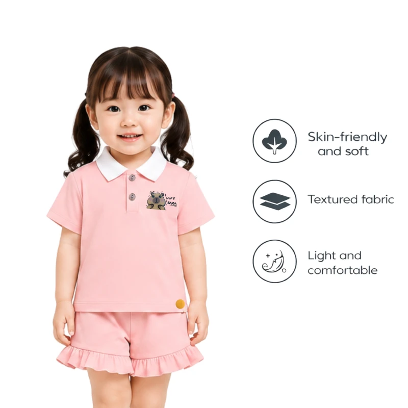 Setelan Anak Perempuan Peach Capy Bara 3005