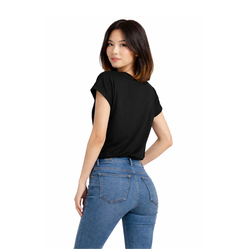 Atasan Wanita V-Neck Hitam
