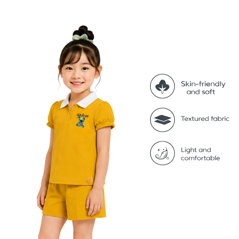 Setelan Anak Perempuan Yellow Believe 3004