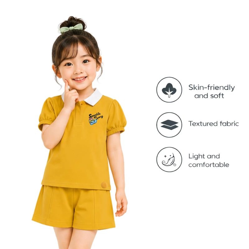 Setelan Anak Perempuan Yellow Sparkle 3004