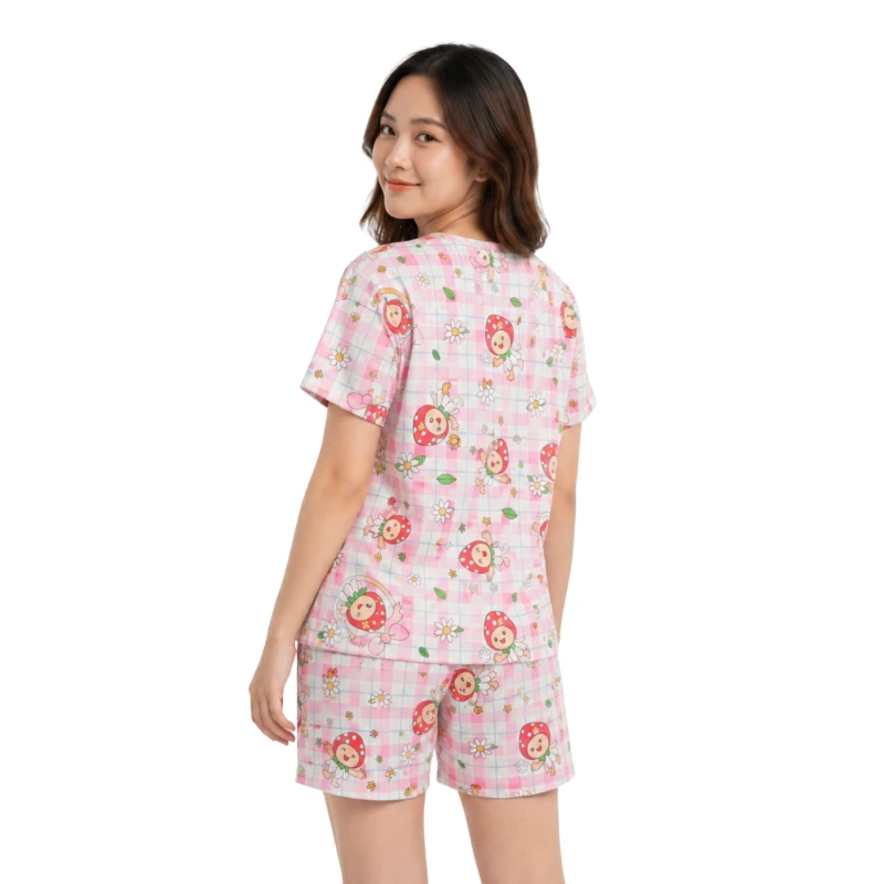 Setelan Piyama Homewear Big Size Motif Sobielala Pink Premium