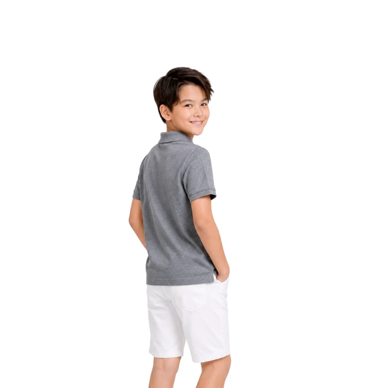 Polo Shirt Misty Grey Casual Look