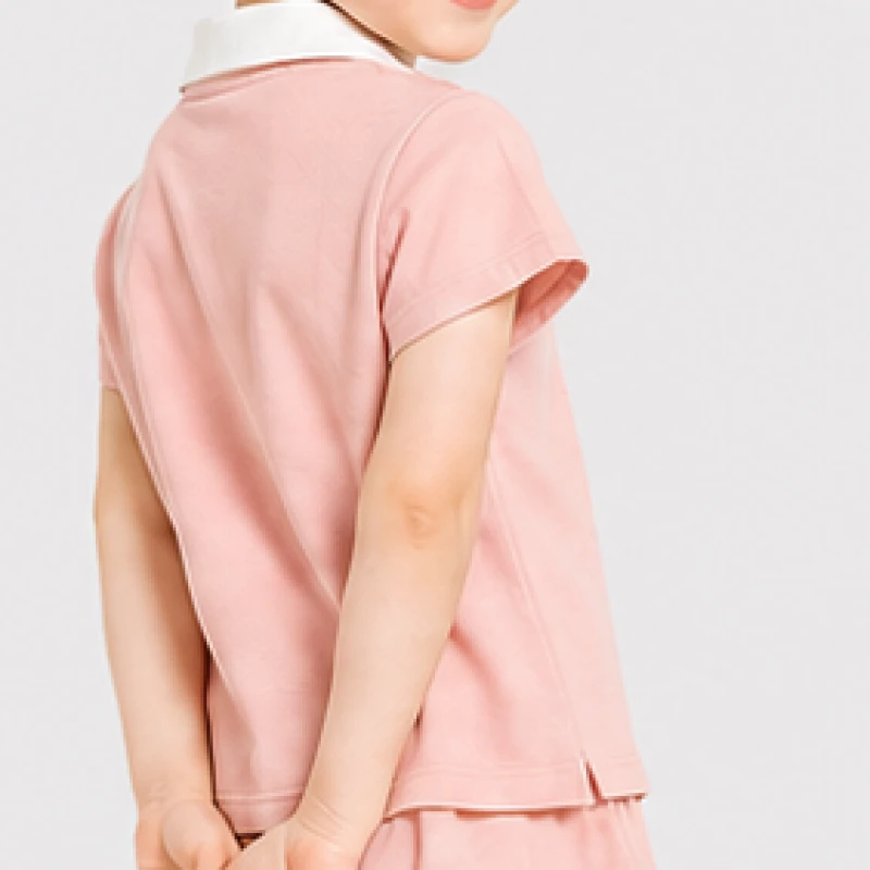 Setelan Anak Perempuan Peach Motif Angle