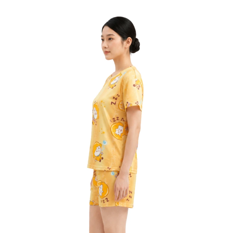 Setelan Piyama Homewear Big Size Motif King One Yellow Premium