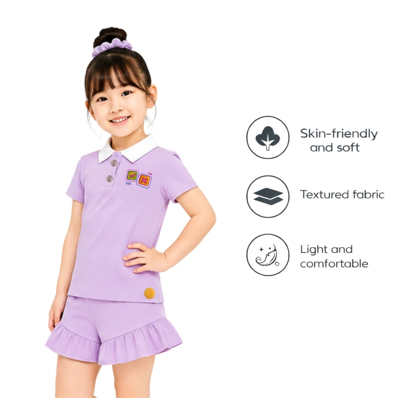 Setelan Anak Perempuan Lilac 3005