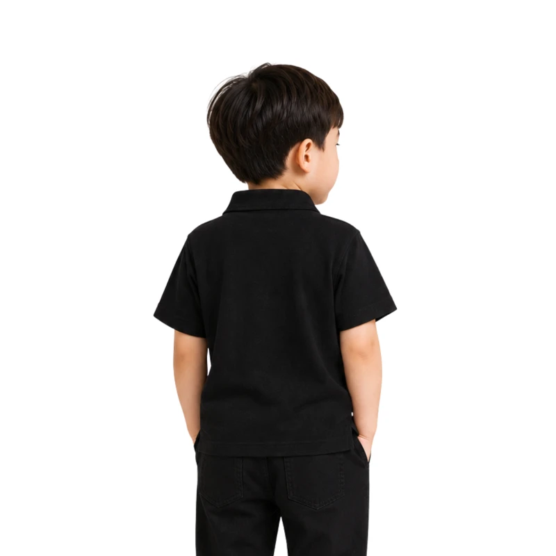 Polo Kids Black Casual Look 3002