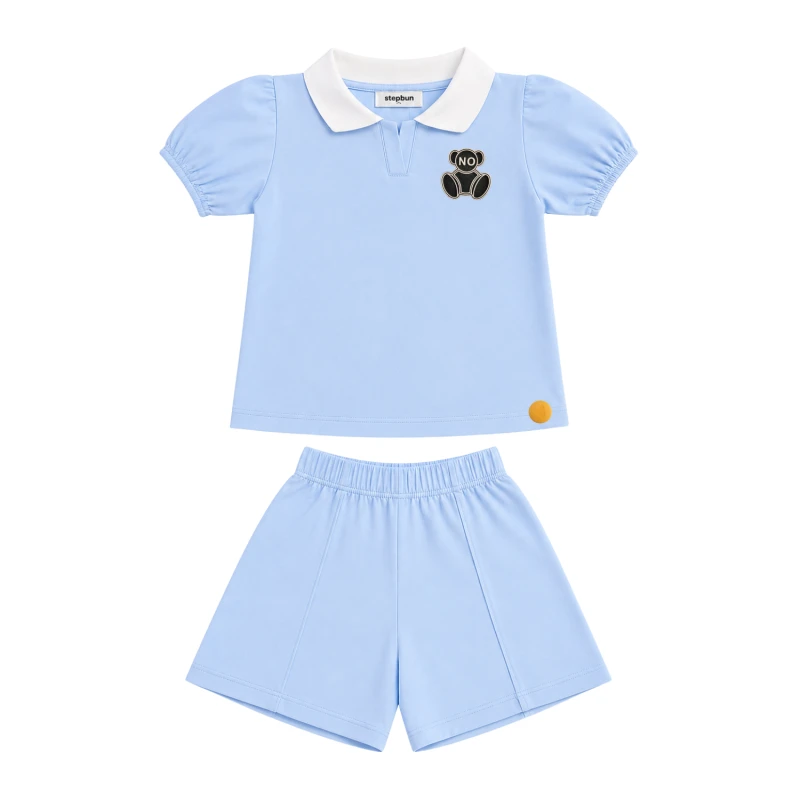 Setelan Anak Perempuan Biru No Bear 3004