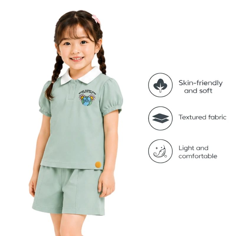 Setelan Anak Perempuan Sage Earth Day 3004