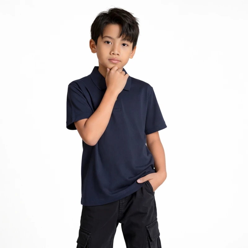 Polo Shirt Navy Casual Look