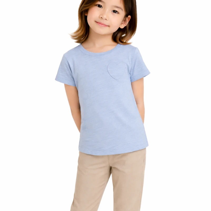 Short Sleeve Wanita Old Navy Basic Tee Blue