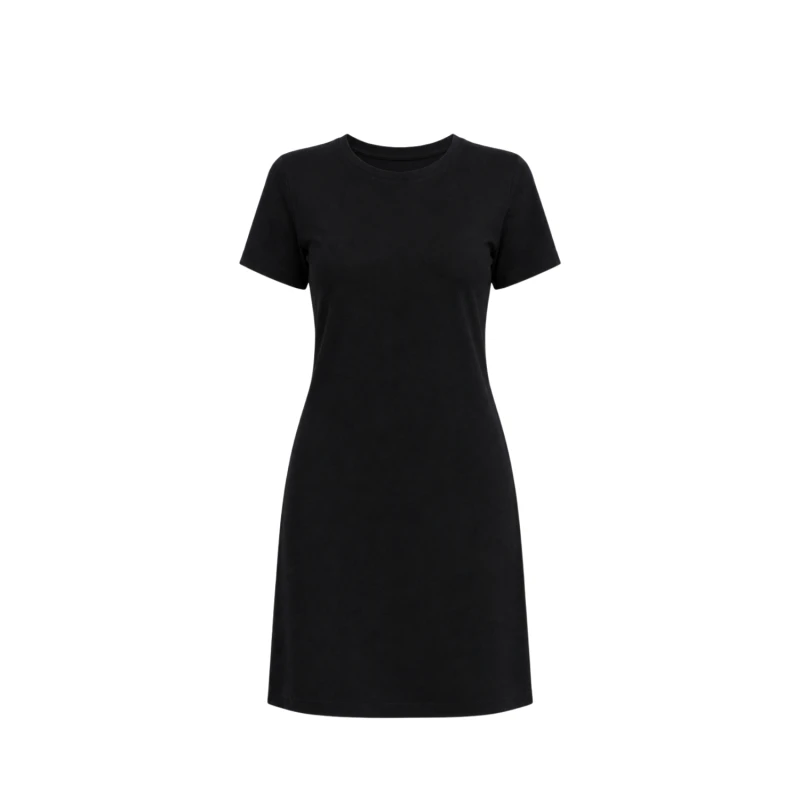 Dress Wanita Hitam Lengan Pendek
