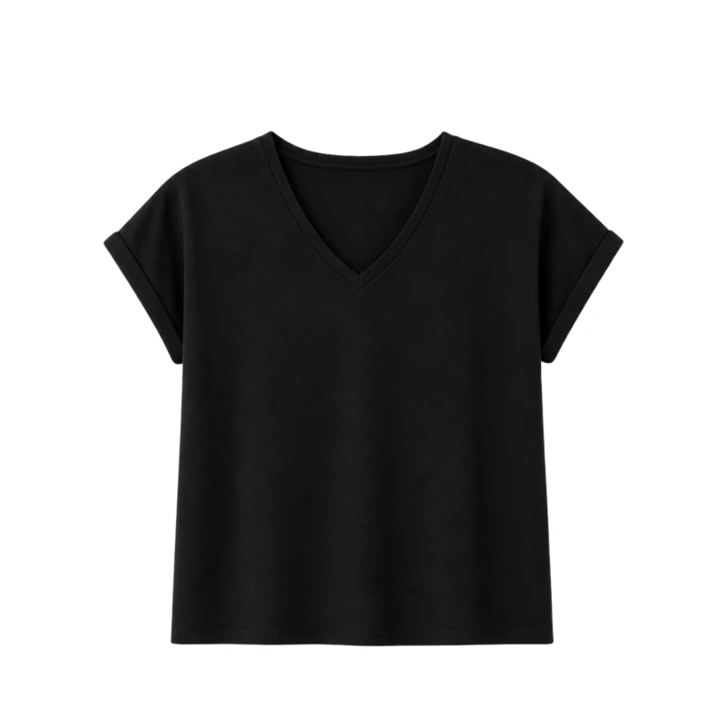 Atasan Wanita V-Neck Hitam