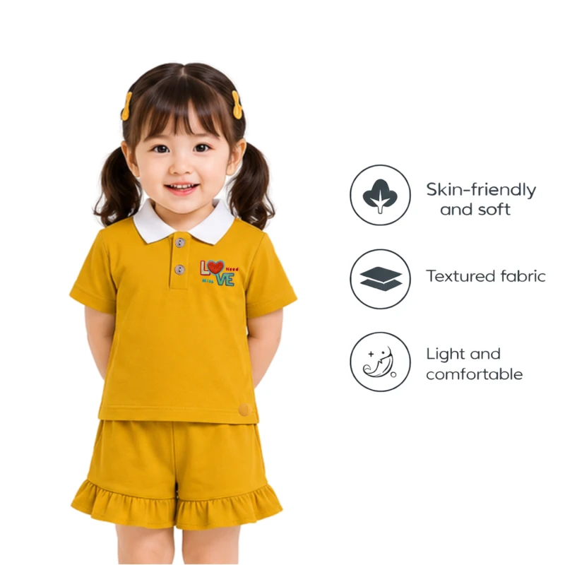 Setelan Anak Perempuan Yellow Love Need 3005