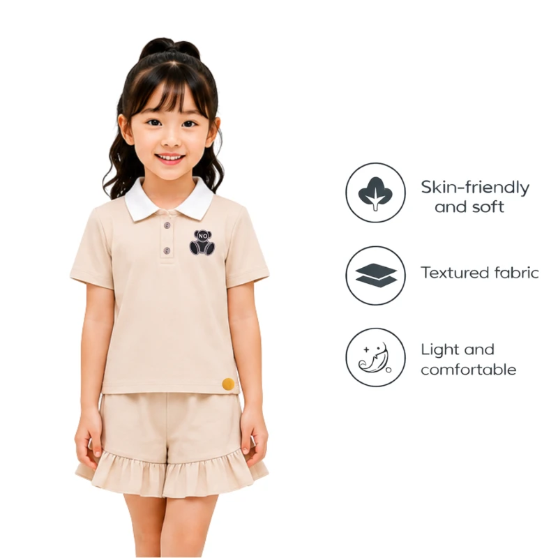 Setelan Anak Perempuan Cream No 3005