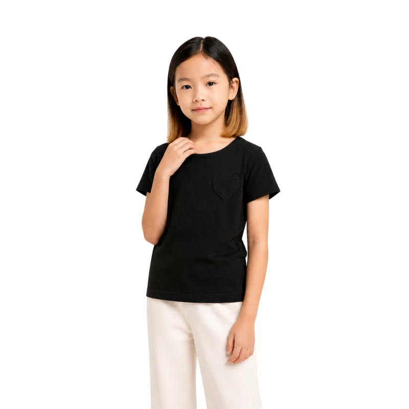 Short Sleeve Wanita Old Navy Basic Tee Hitam