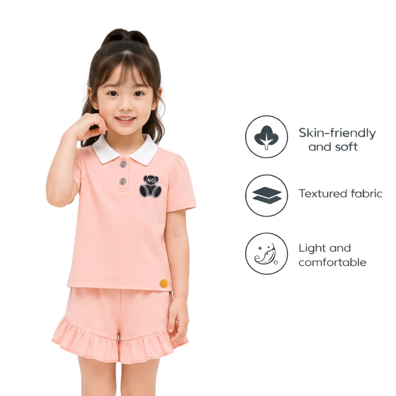 Setelan Anak Perempuan Peach No 3005