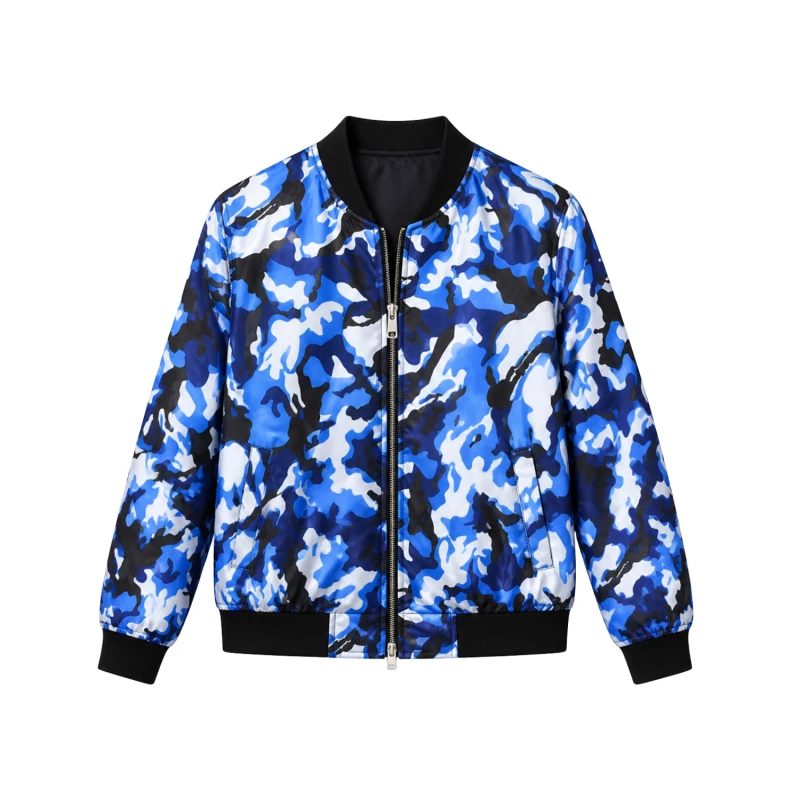 Bomber Wanita Casual Army Look Biru