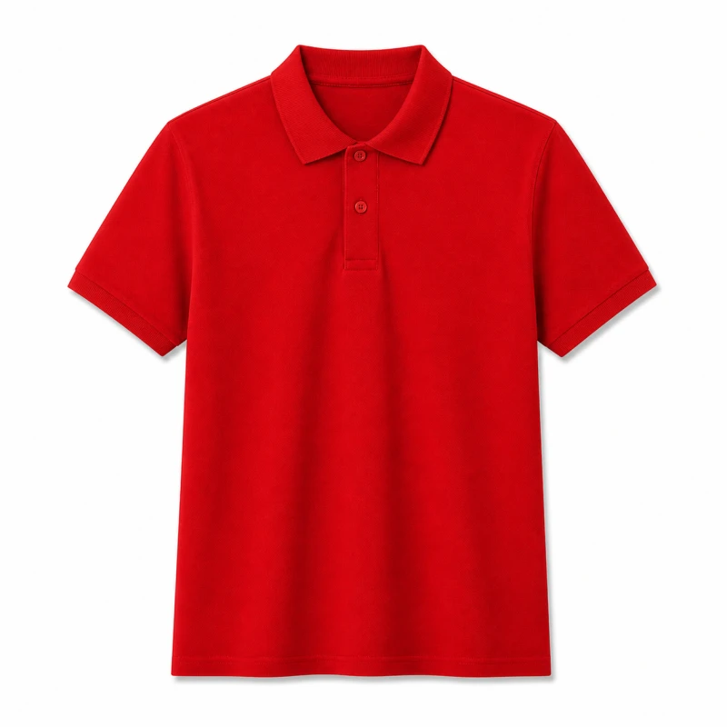 Polo Shirt Merah Casual Look