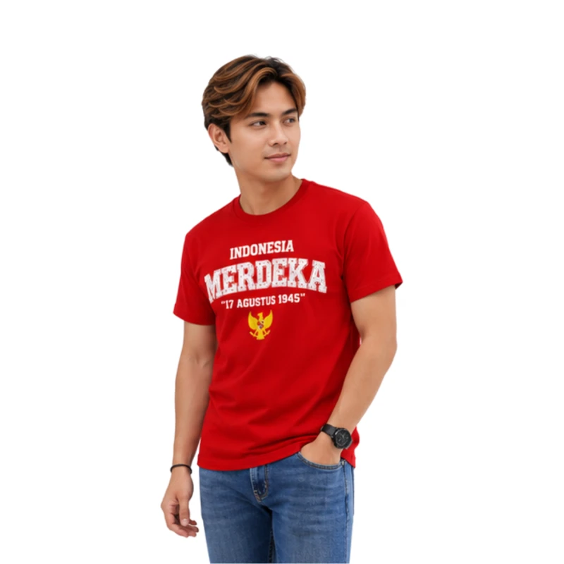 Kaos Pria 17 Agustus 1945 Casual Modern